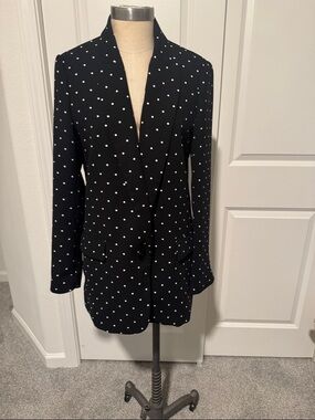 Zara Black Polka Blazer